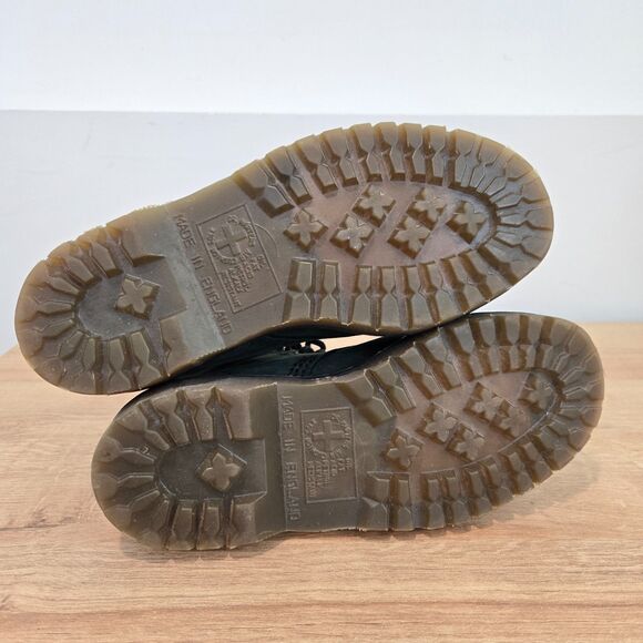 Dr. Martens 1460 Boots 6 eye England Combat UK Sz 3 US Womens 5 Green Leather - Picture 5 of 11